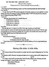 Đề thi học sinh giỏi Giáo dục công dân lớp 9 - Năm học 2016-2017 - Phòng GD & ĐT Bình Minh
